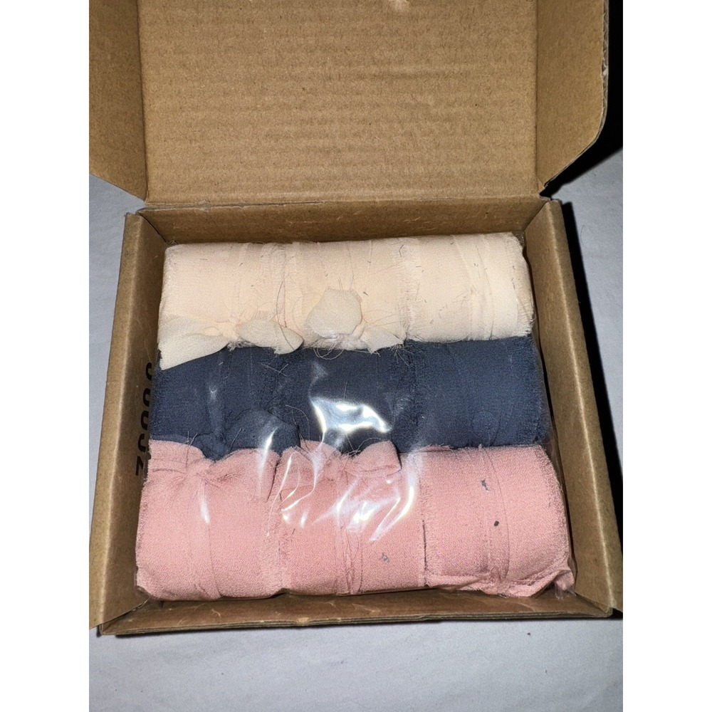 1.5" x 45 Yd Chiffon Ribbon DIY Wedding Craft White Pink Blue 9 Rolls